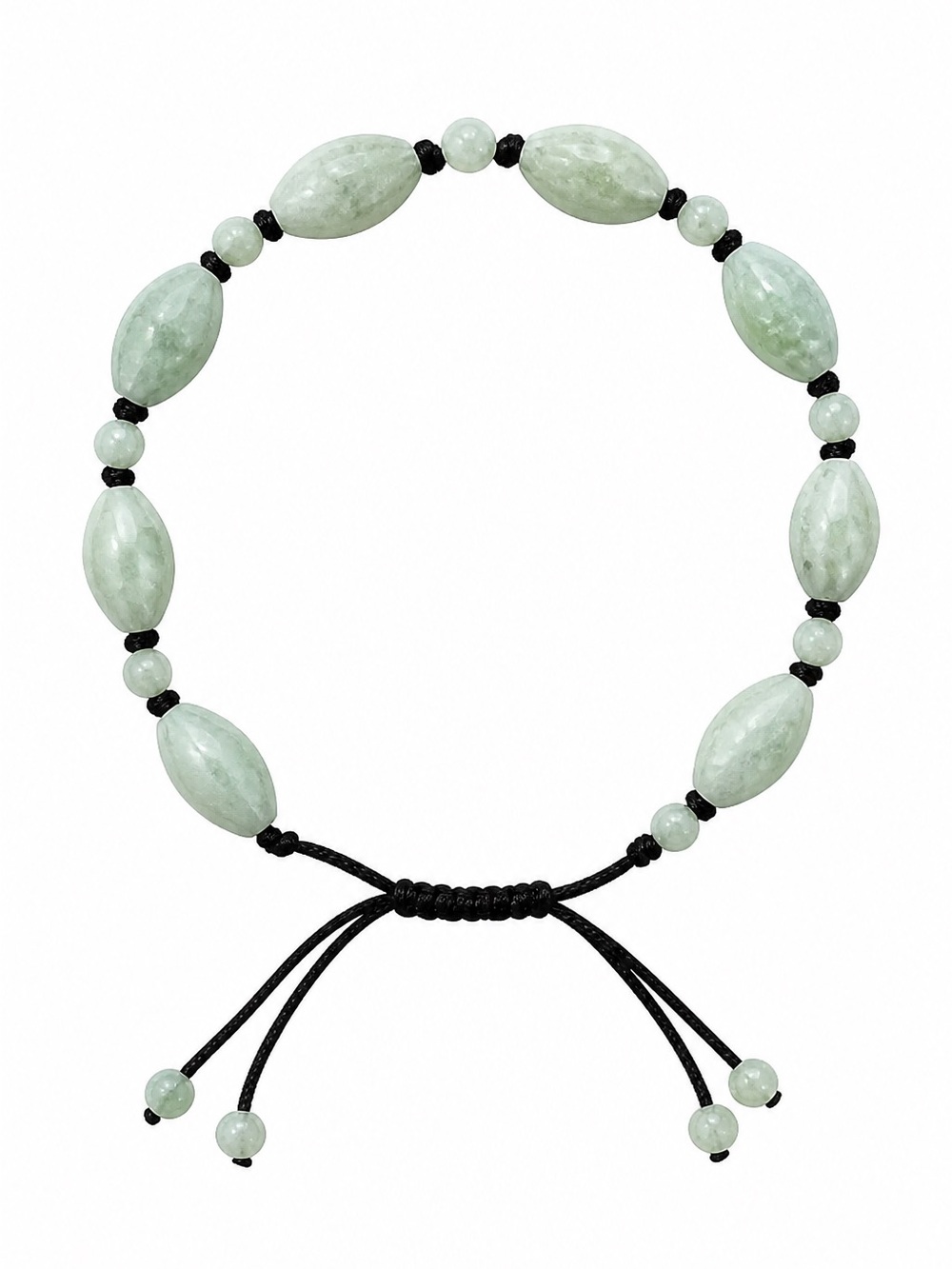 JADE jadeite jade bead cord bracelet adjustable